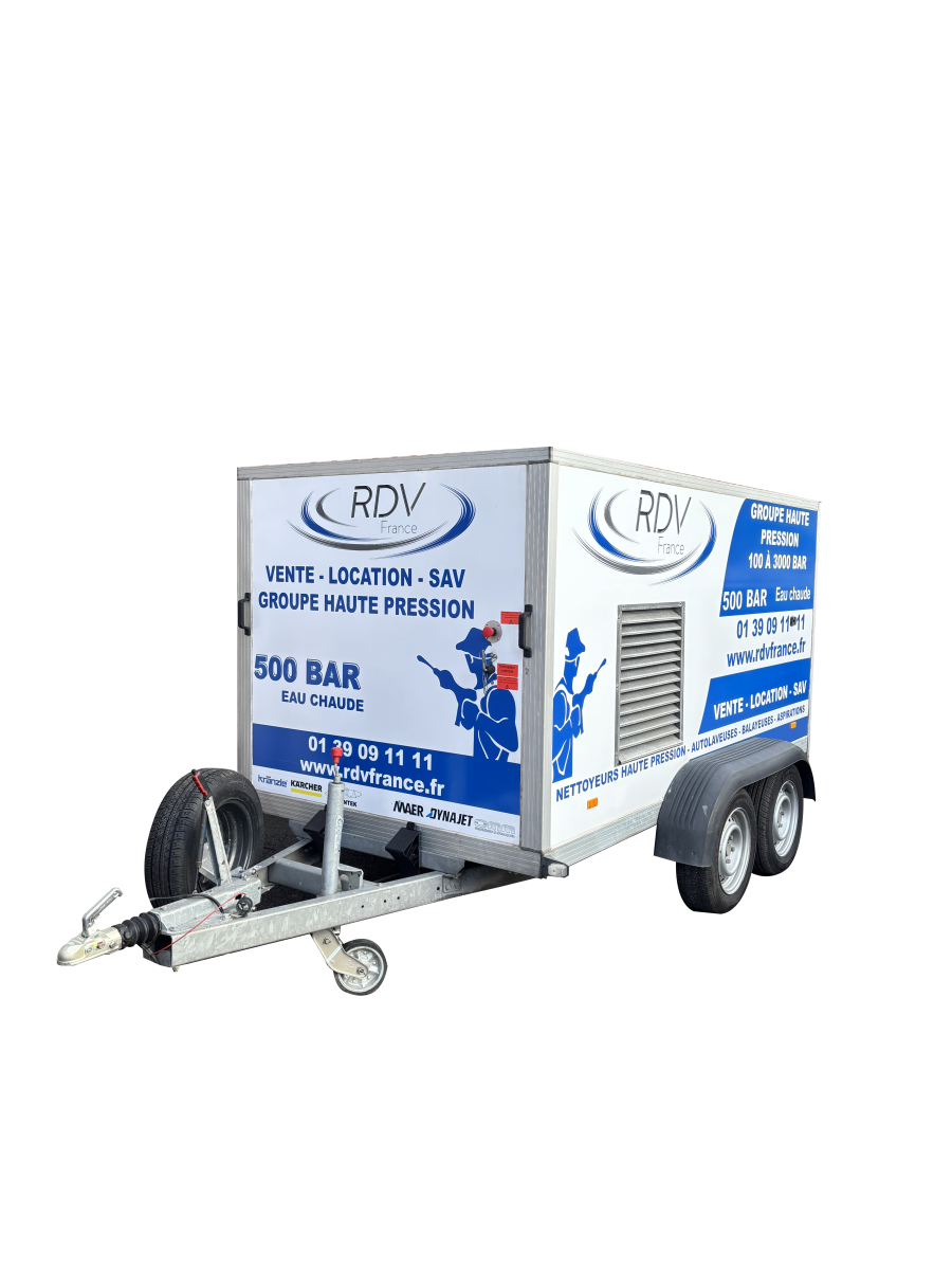 Nettoyeur haute pression autonome 500 BAR - TD503N Nettoyeur Haute Pression sur Remorque de 100 à 1000 bars