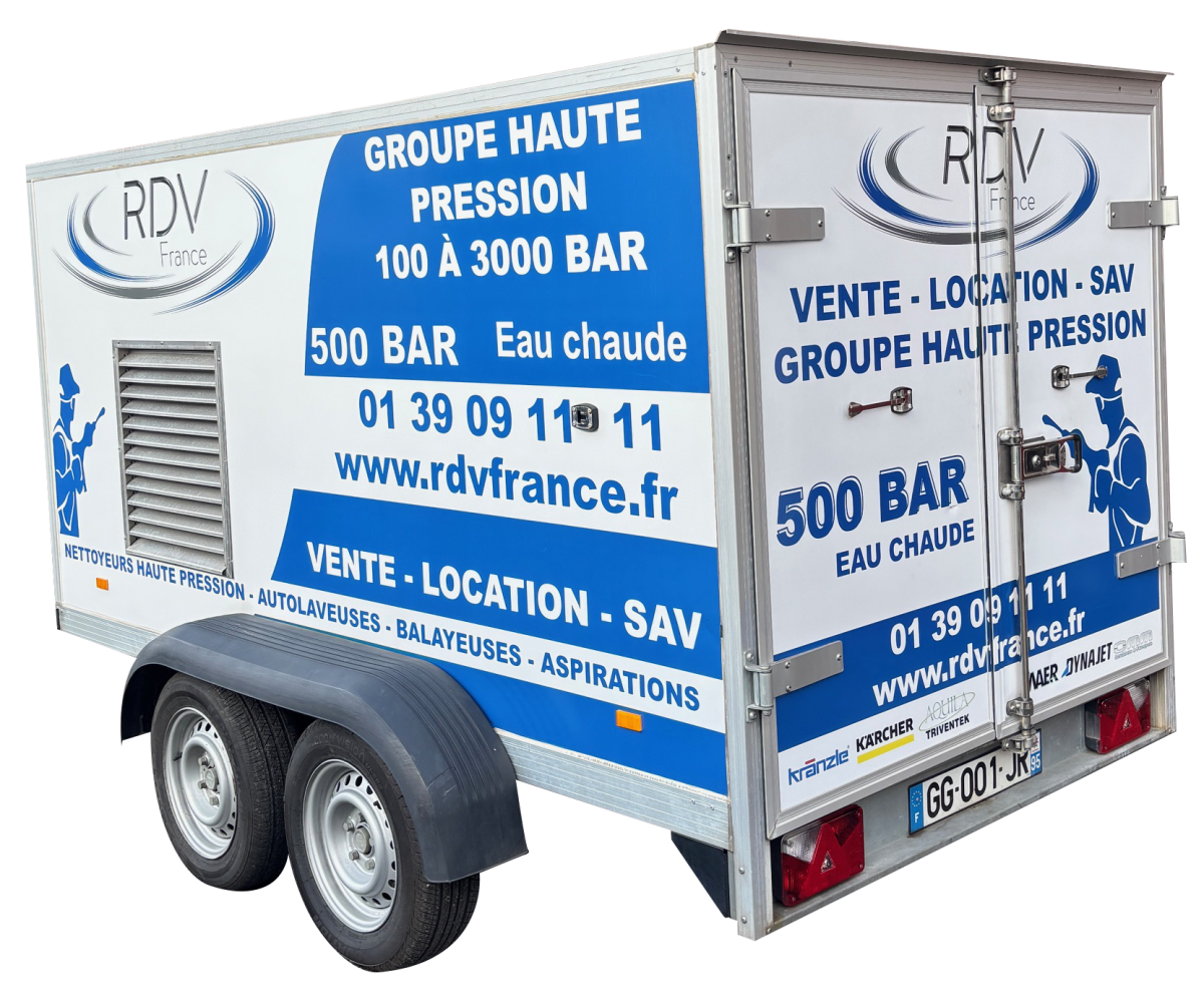 Nettoyeur haute pression autonome 500 BAR - TD503N Nettoyeur Haute Pression sur Remorque de 100 à 1000 bars